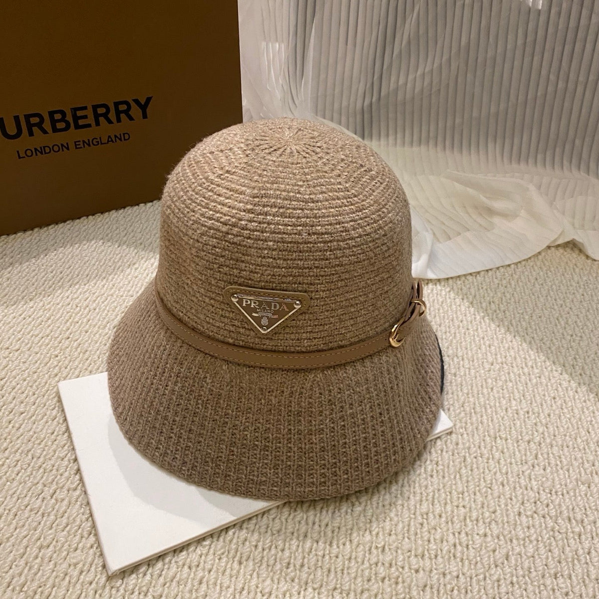 Prada Knitted Bucket Hat